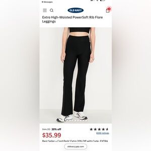 Old Navy Extra High-Waisted Black Flare Pants